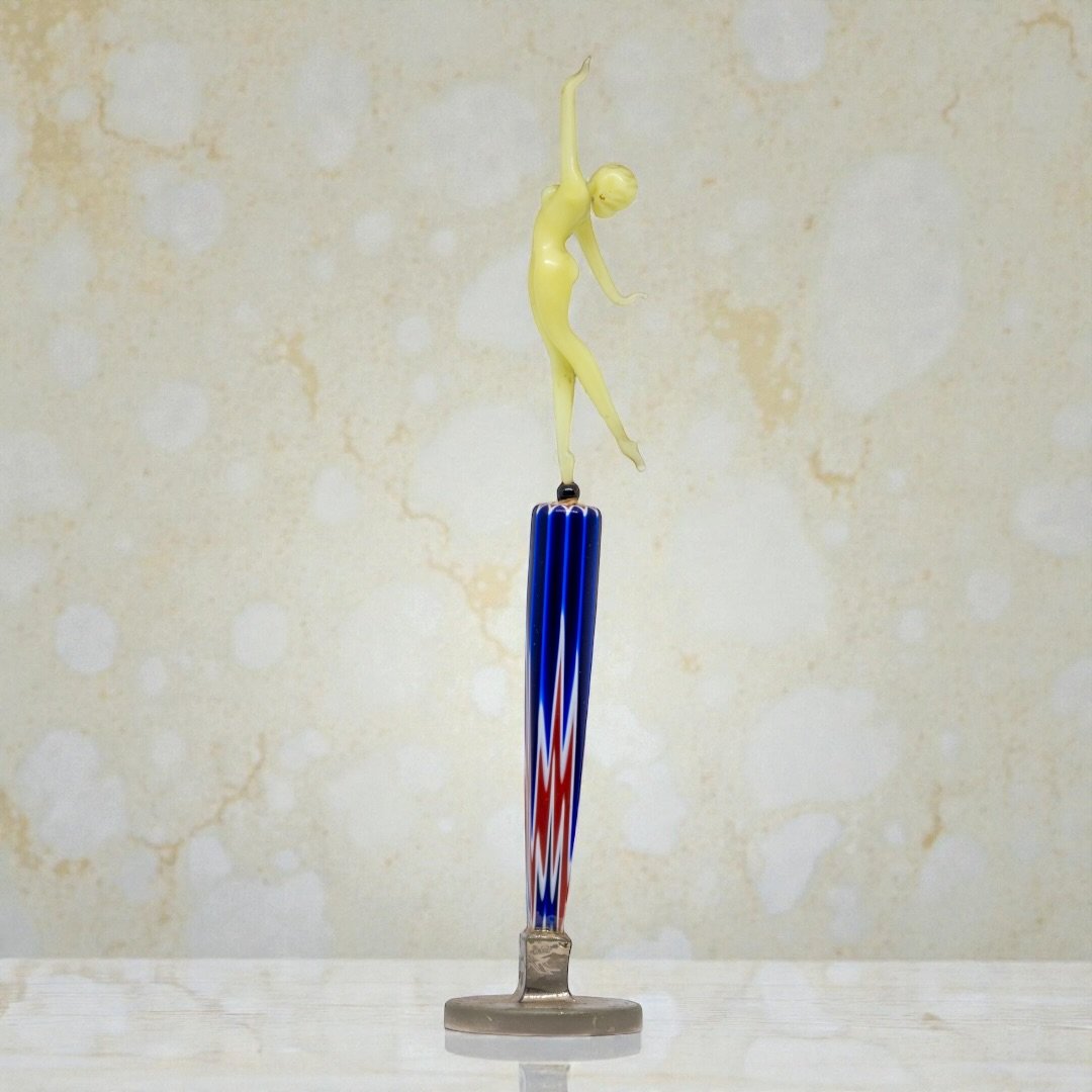 Figura Stilizzata Di Donna in Vetro di Murano - Italia Anni 40-photo-4